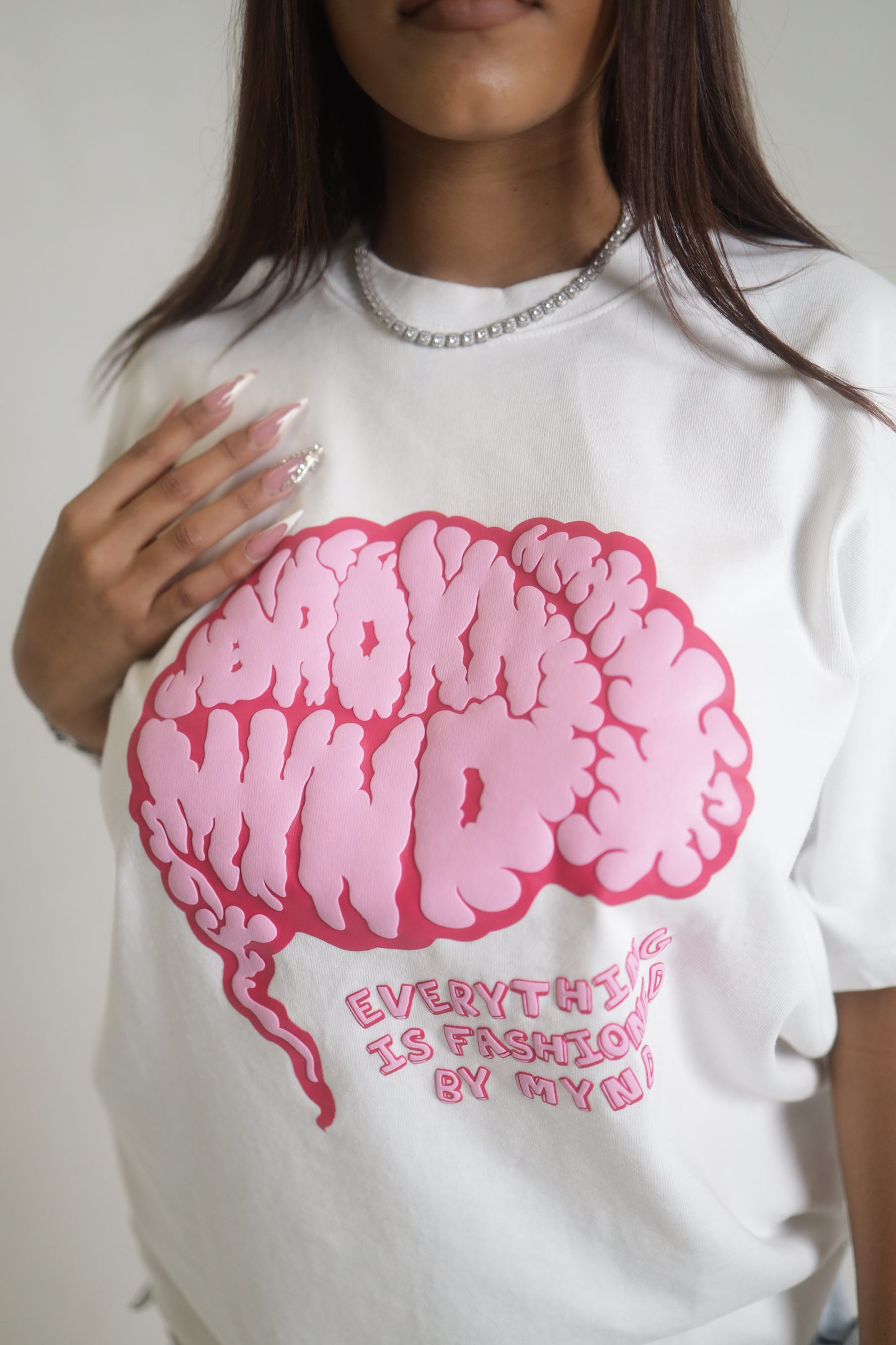 Pink Logo Tee (White)